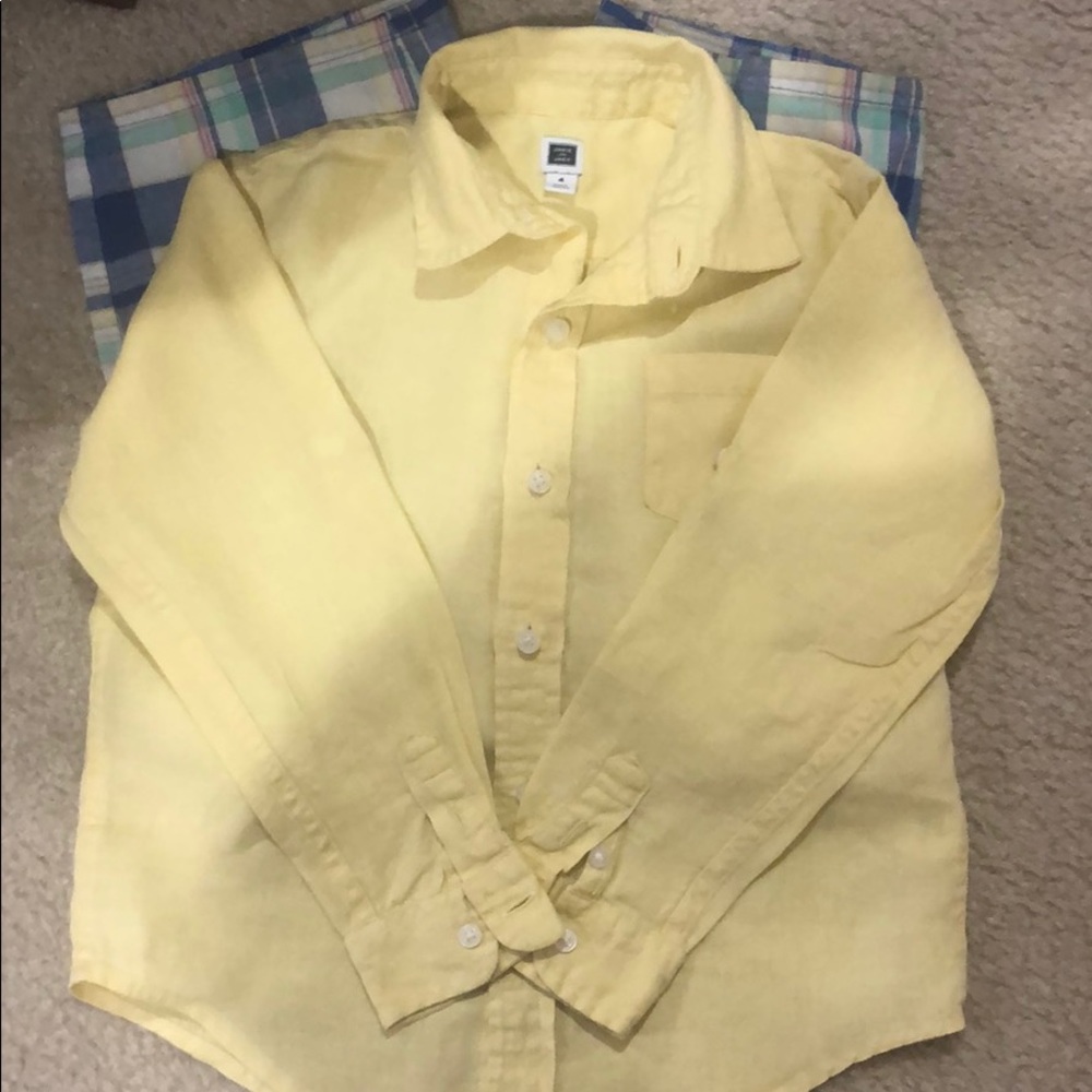 Authentic Janie and Jack Yellow Boys Button down